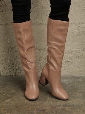 NWT East Lion Corp Block Heel Knee High Boots